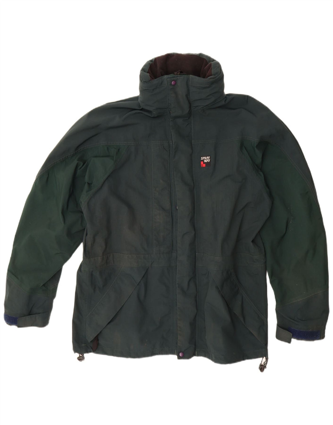 SPRAYWAY Jachetă de ploaie cu glugă pentru bărbați UK 38 Poliamidă verde medie