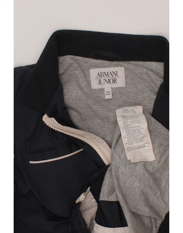 Jachetă Bomber Băieți Armani Jeans 11-12 Ani Bleumarin Poliester