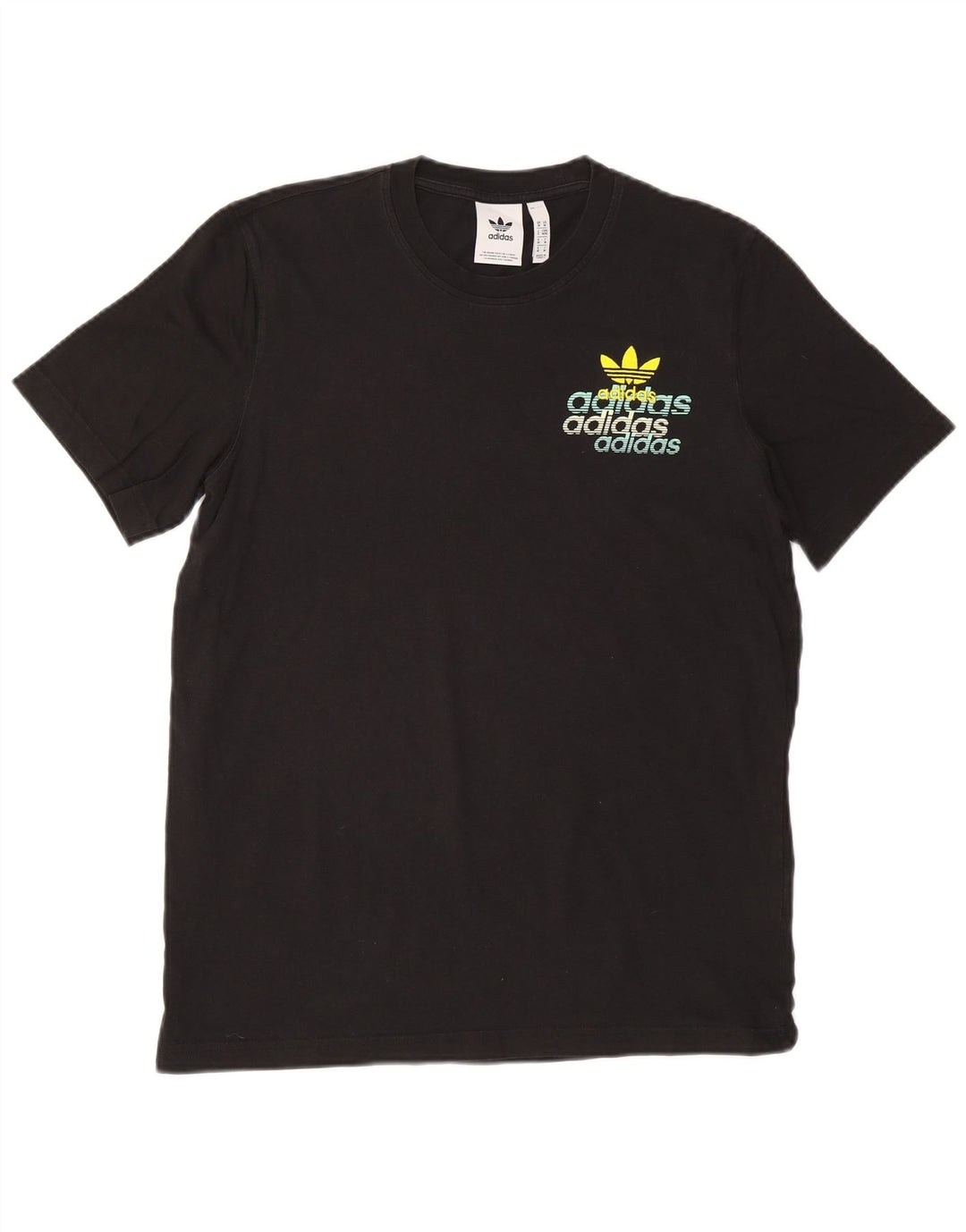 Tricou grafic ADIDAS pentru bărbați Top mediu negru bumbac