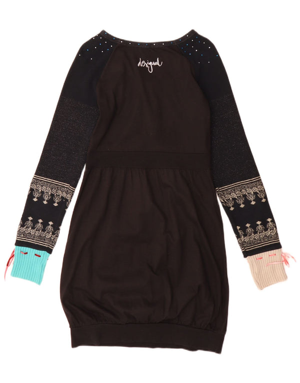 Rochie Bubble cu mânecă lungă pentru femei Desigual UK 12 Medium Black Geometric