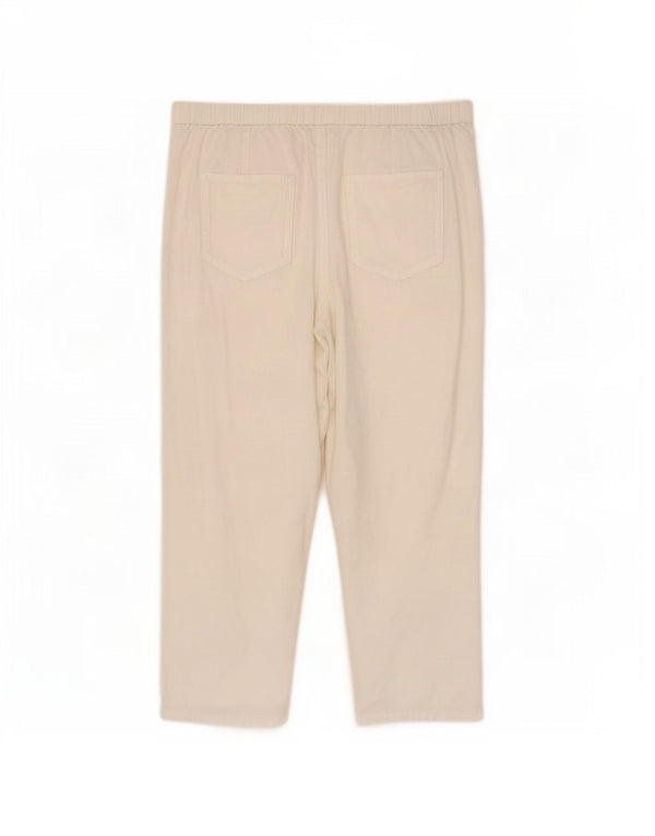 Pantaloni Capri pentru femei Marks & Spencer UK 12 Medium W30 L21 White Linen