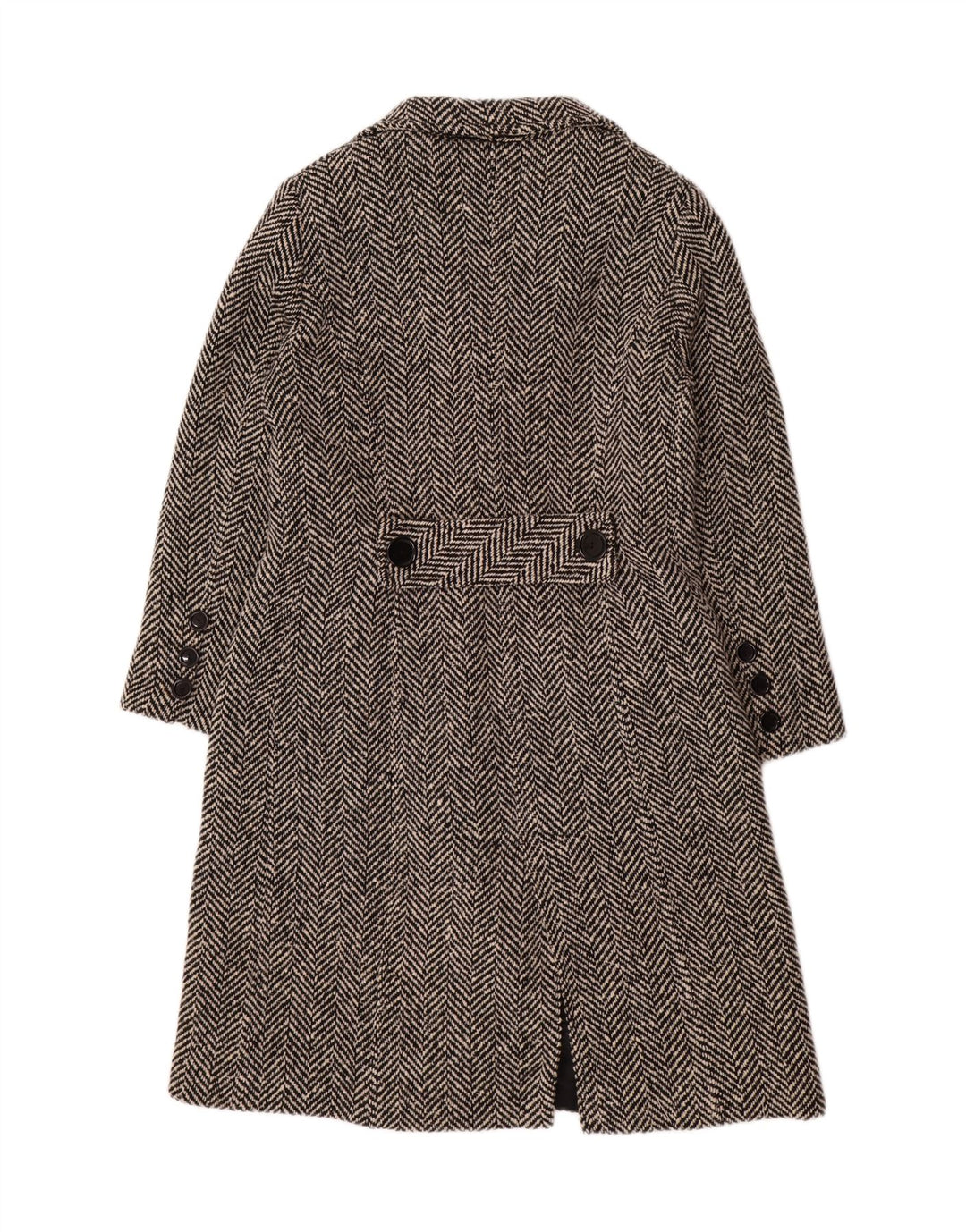 MIRELLA MORI pardesiu supradimensionat pentru femei UK 18 XL din lână neagră în spinare