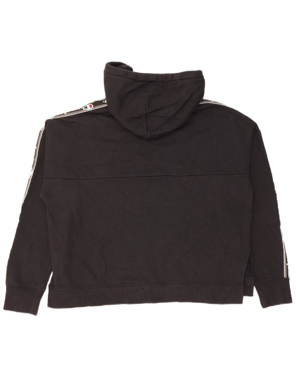 Pulover cu glugă supradimensionat pentru femei Champion UK 14 Bumbac mediu negru