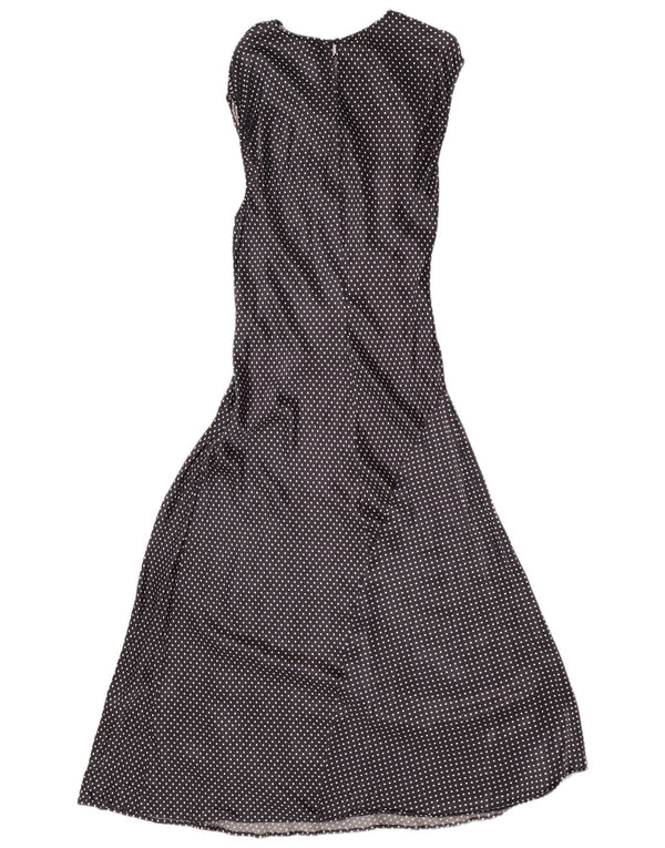 Rochie maxi fără mâneci pentru femei Marks & Spencer UK 14 mare bleumarin cu pete