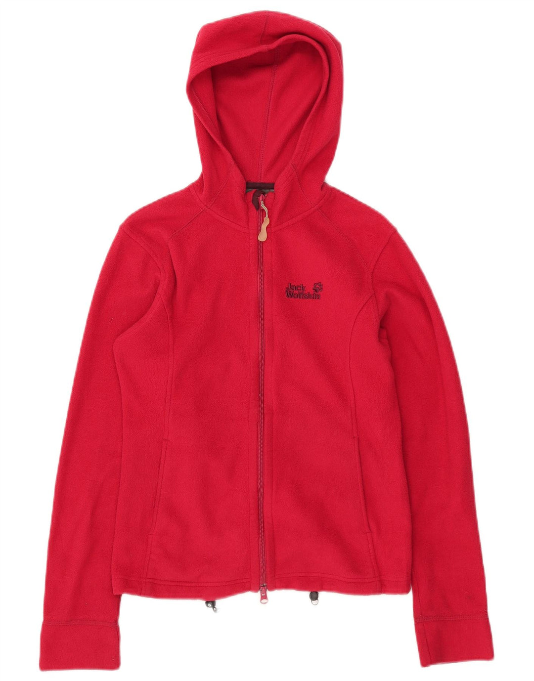 JACK WOLFSKIN Jachetă fleece cu glugă pentru femei UK 10 Small Red