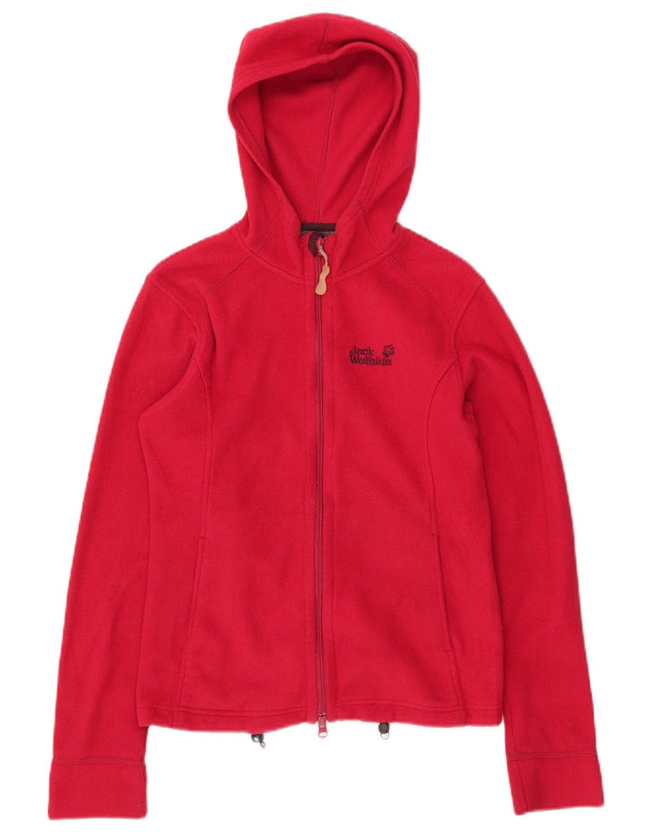 JACK WOLFSKIN Jachetă fleece cu glugă pentru femei UK 10 Small Red