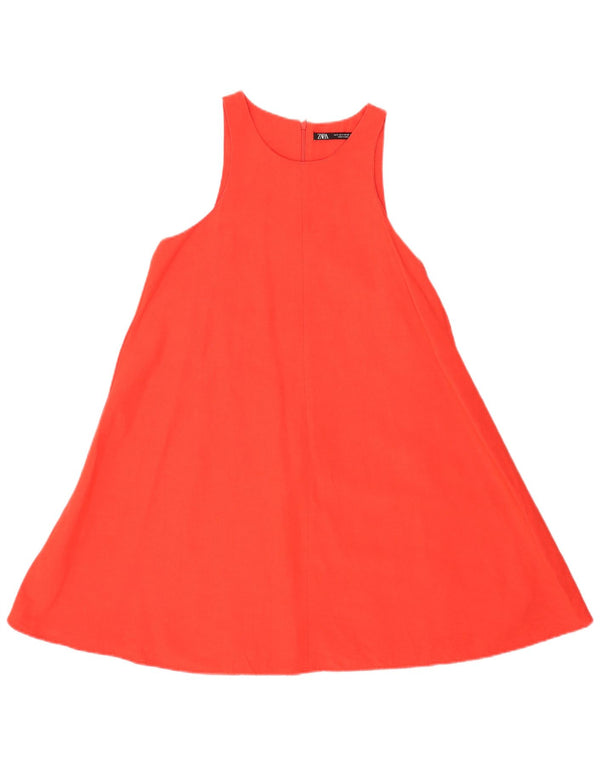 Rochie A-Line Obișnuită fără mâneci Zara Femei UK 8 Mic Roșu Viscoză