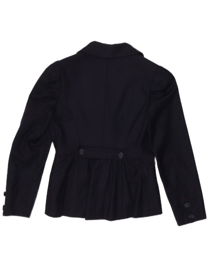Jachetă vintage pentru femei cu 3 nasturi, UK 4 XS, bleumarin