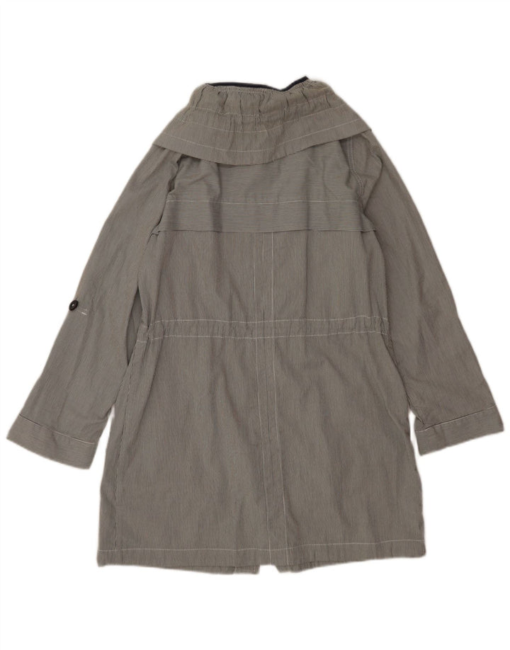 Trench supradimensionat pentru femei Marks & Spencer UK 10, gri mic, cu dungi
