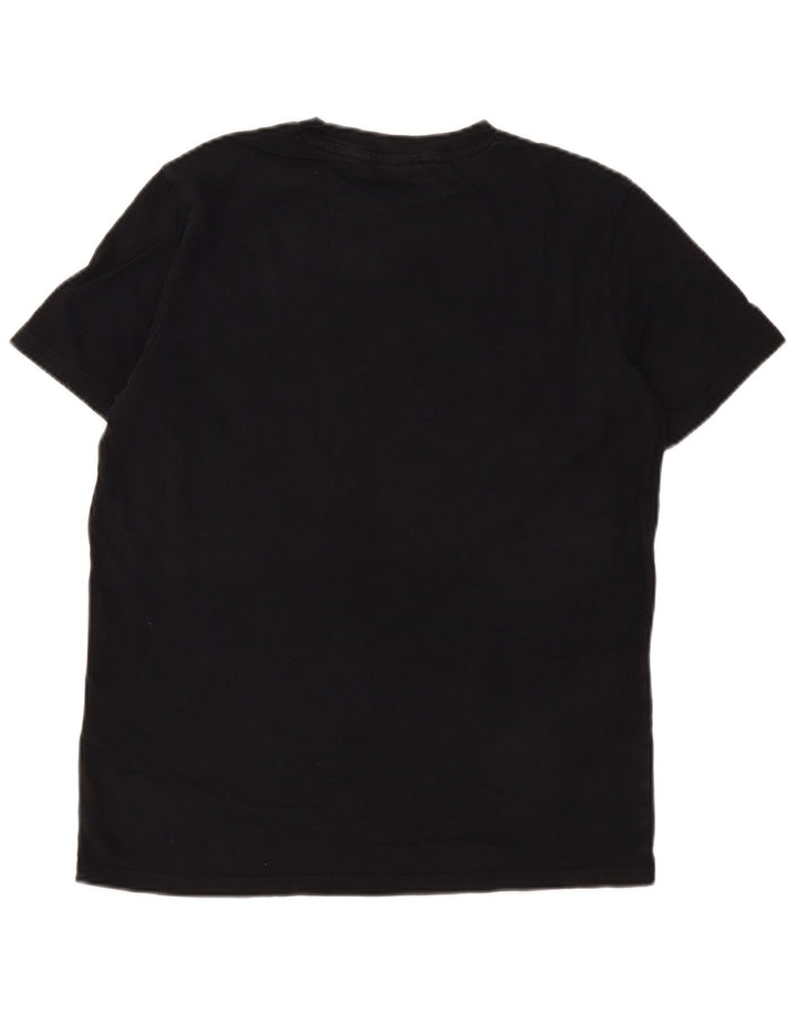 Tricou grafic Champion pentru bărbați Top mediu din bumbac negru