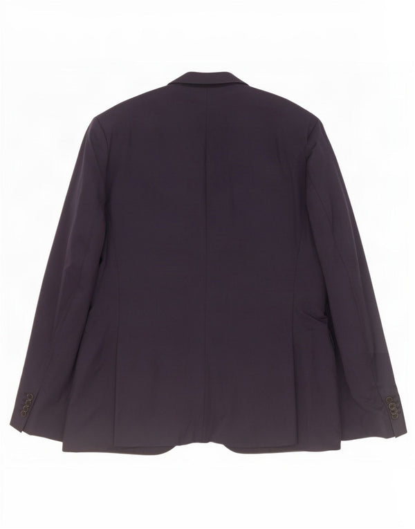 Blazer pentru bărbați Hugo Boss cu 2 nasturi EU 52 XL Lână bleumarin