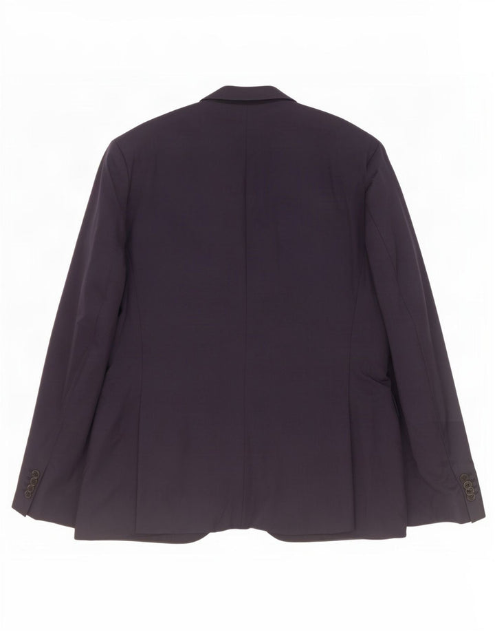 Blazer pentru bărbați Hugo Boss cu 2 nasturi EU 52 XL Lână bleumarin