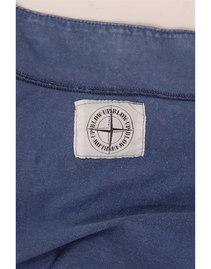 Tricou grafic pentru bărbați vintage Top mare albastru