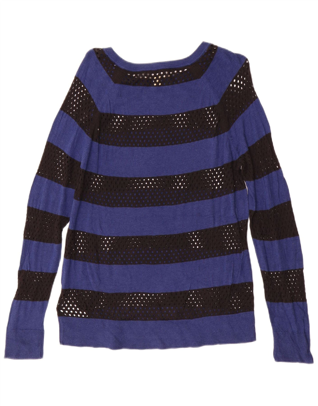 MICHAEL KORS Pulover pentru femei cu gât de barcă UK 12 Medium Blue Dunge