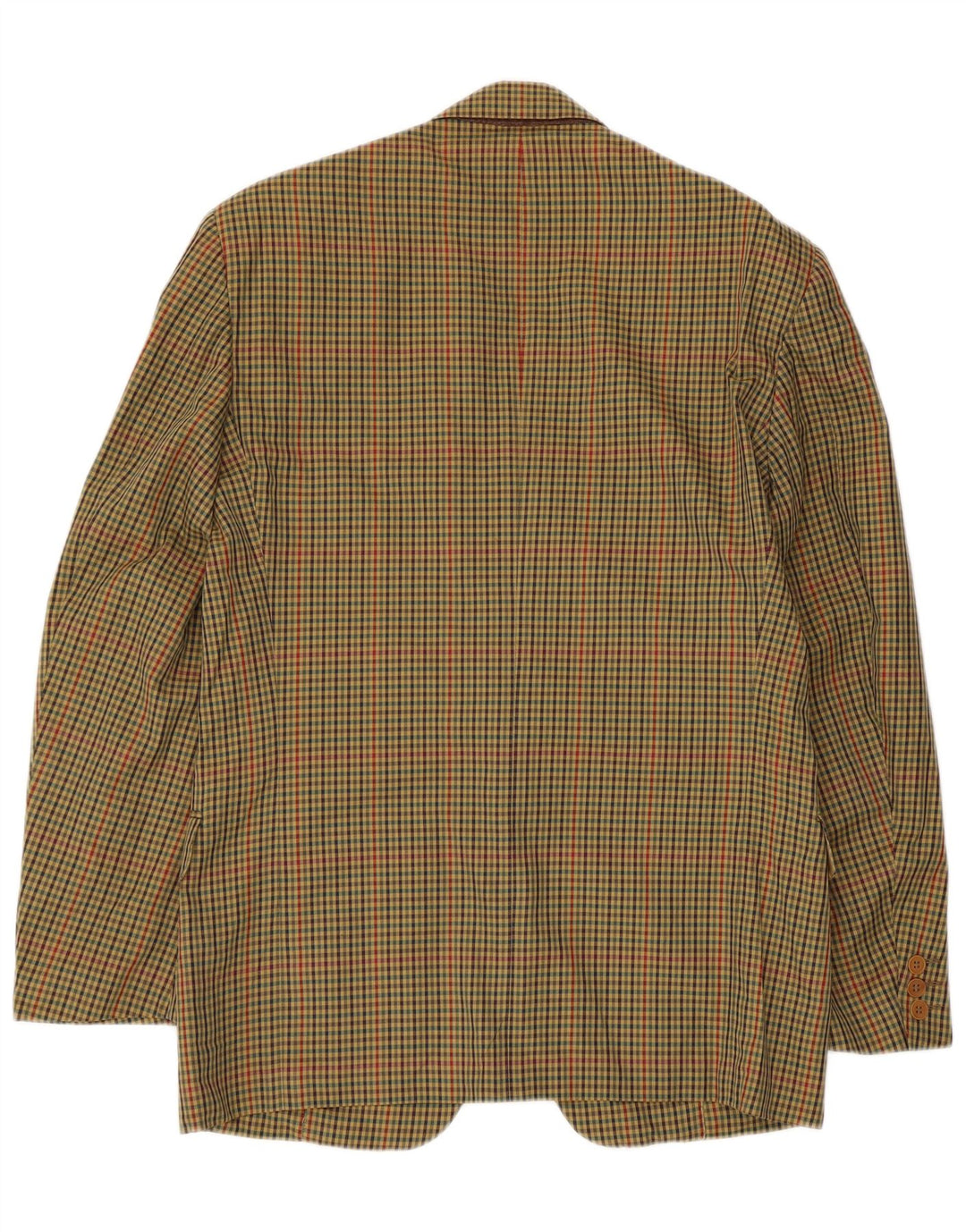 Jachetă Blazer pentru bărbați Monza cu 2 nasturi IT 48 Medium Khaki Gingham Bumbac