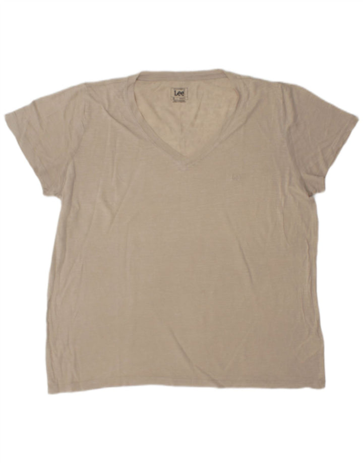 Tricou Lee pentru bărbați, cu croiala normală, XL, bej, Lyocell