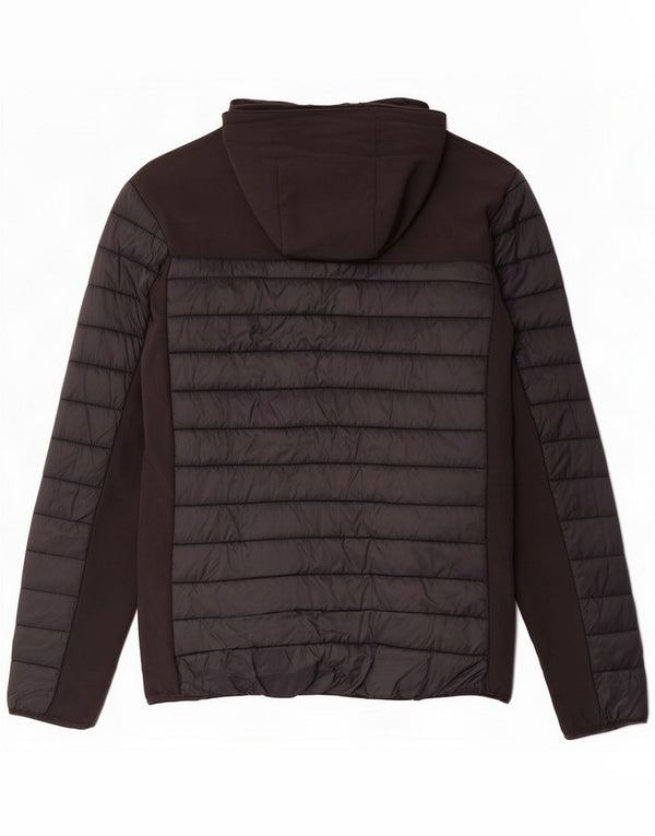 Mountain Warehouse Jachetă căptușită cu glugă pentru bărbați UK 40 Large Black Nylon