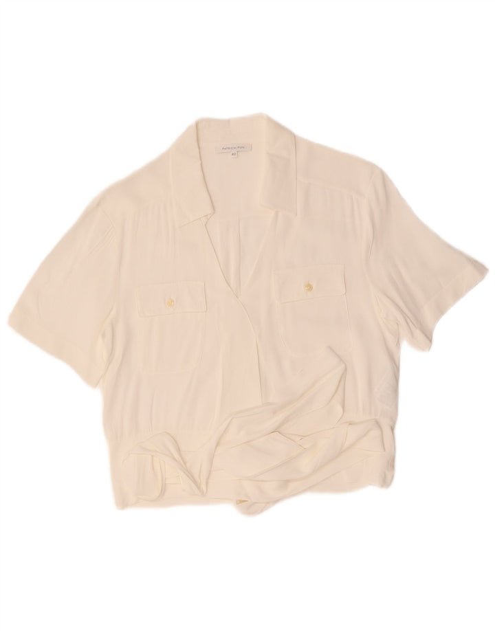 Bluză cămașă cu mânecă scurtă pentru femei Patrizia Pepe IT 42 Medium White