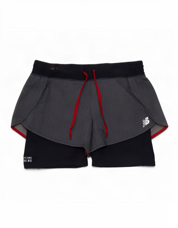 Pantaloni scurți sport New Balance pentru femei UK 10 Small Bluemarin Herringbone