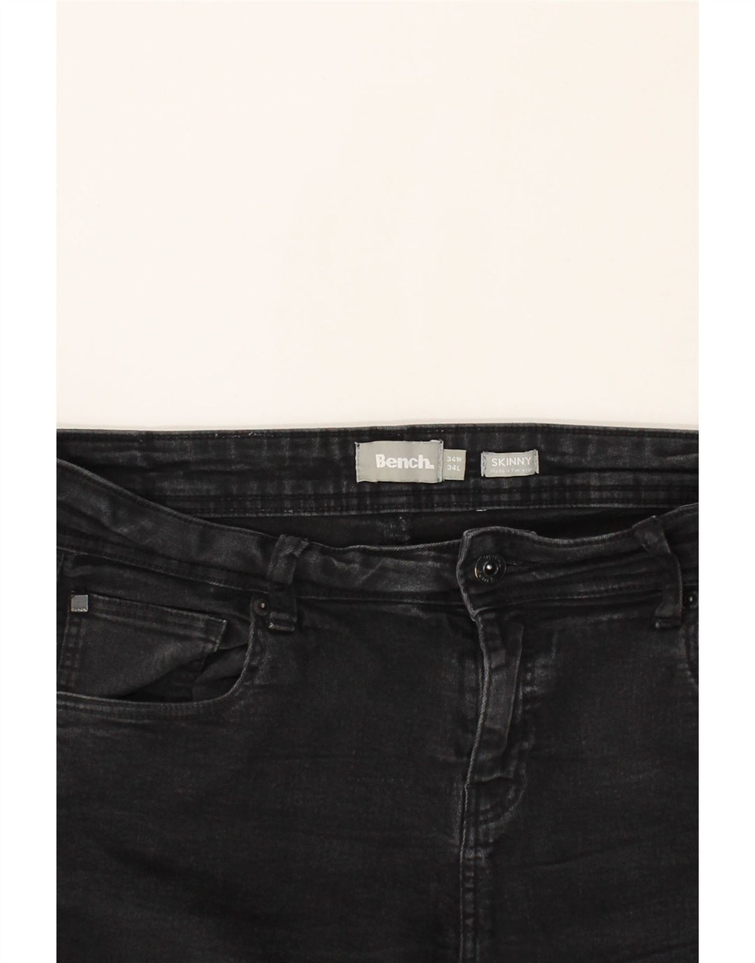 BENCH Blugi skinny pentru femei W34 L34 bumbac negru