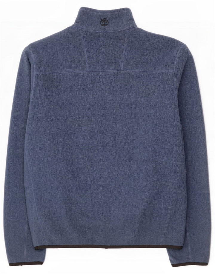 Timberland Mens Fleece Jacket UK 36 Small Blue Polyester
