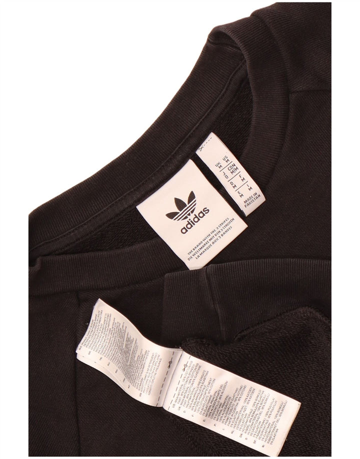 Hanorac grafic pentru bărbați Adidas Jumper mediu din bumbac negru