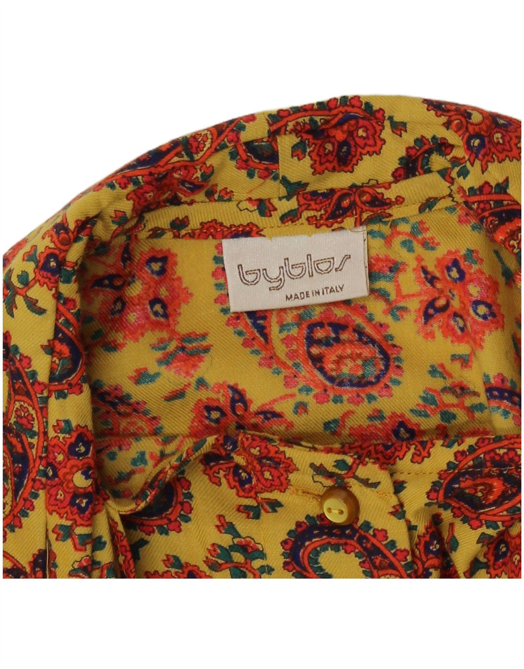 Bluză pentru femei Byblos cămașă cu cravată în față IT 44 Medium Yellow Paisley