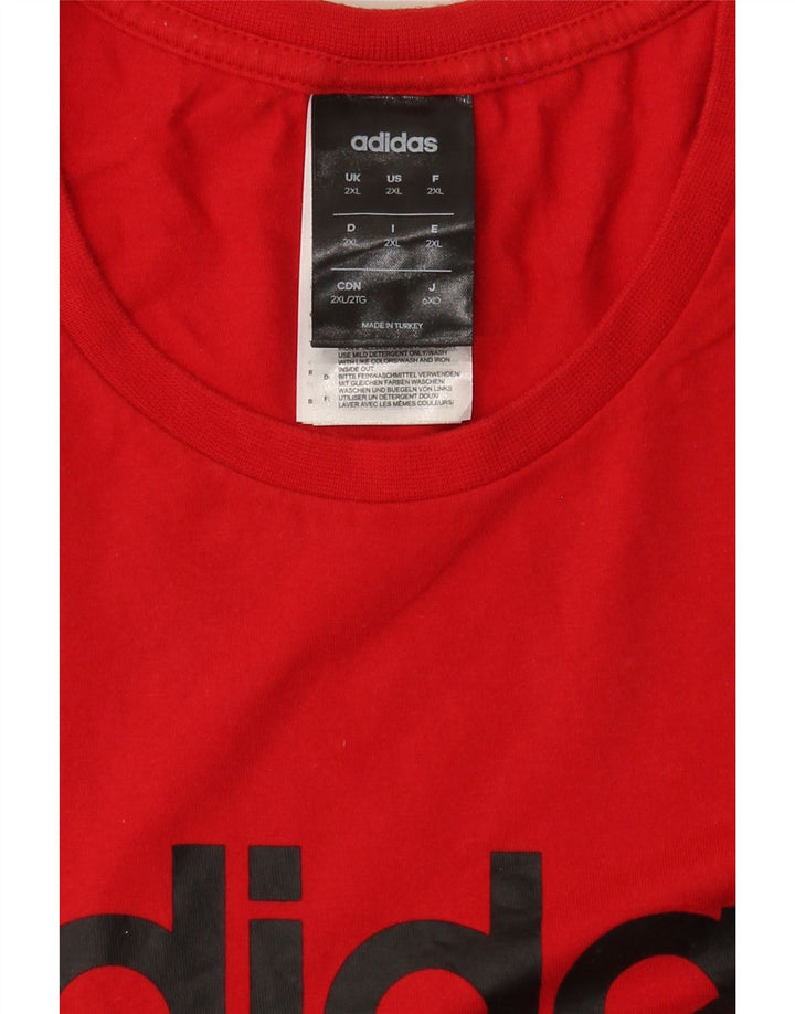 Tricou grafic Adidas pentru bărbați Top 2XL bumbac roșu