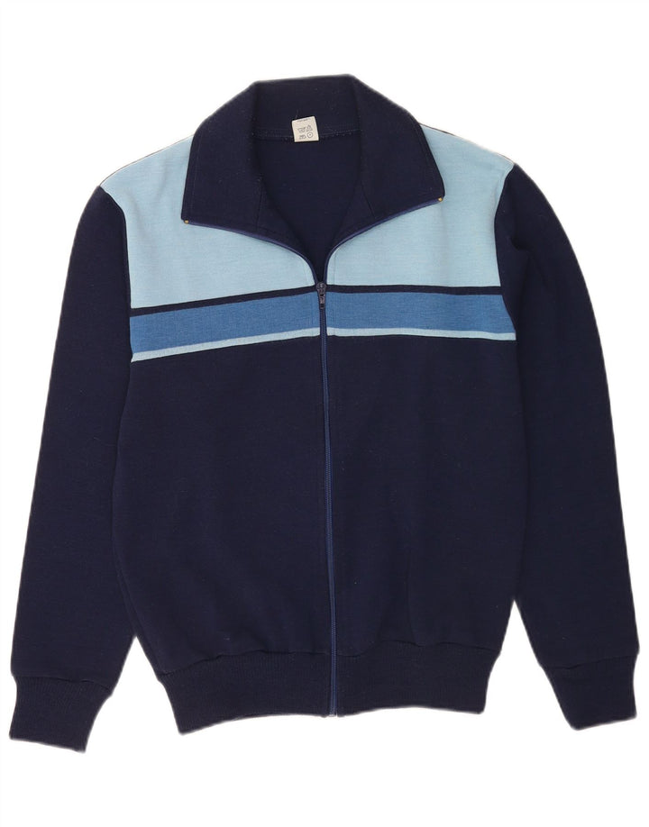 Jachetă de trening vintage pentru bărbați IT 48 Medium Bleumarin Colorblock