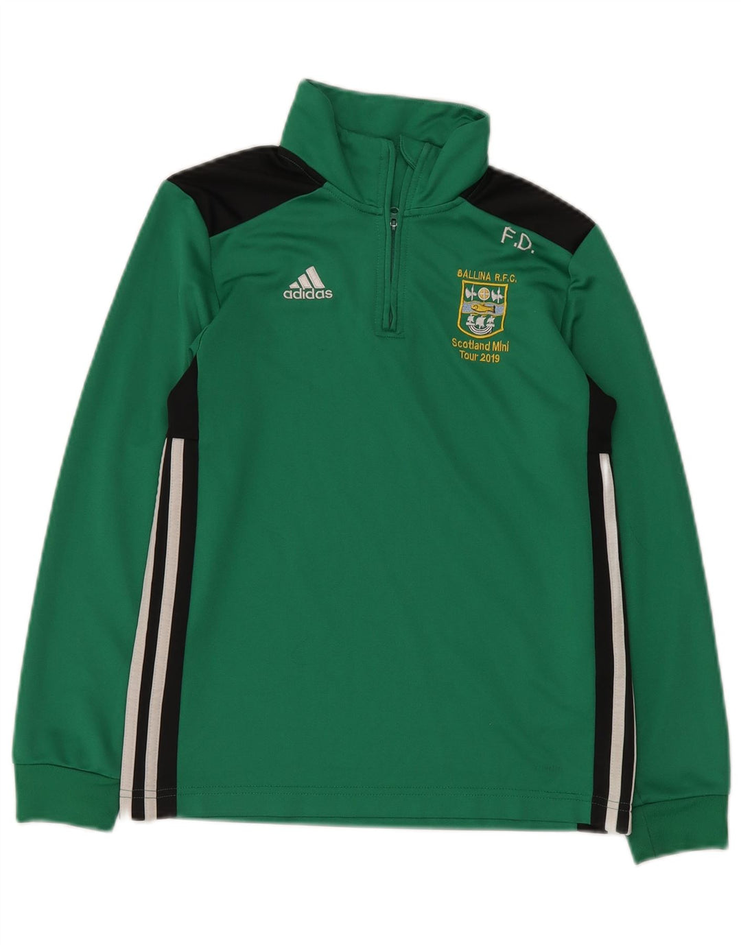 Trening cu pulover grafic ADIDAS pentru băieți, 11-12 ani, color verde