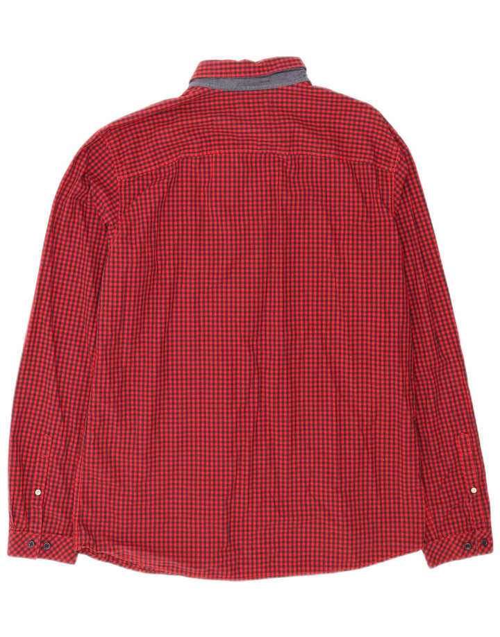 Cămașă pentru bărbați Jack & Jones XL, roșu, bumbac vichy