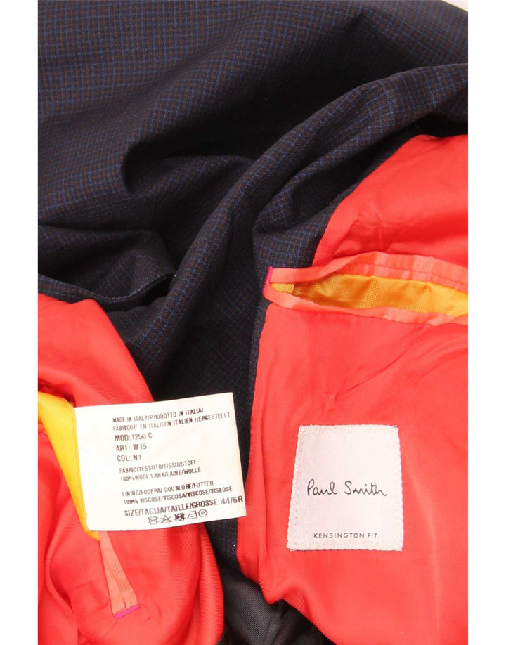 Sacou Paul Smith pentru bărbați cu 2 nasturi IT 44 XS Lână cu carouri bleumarin