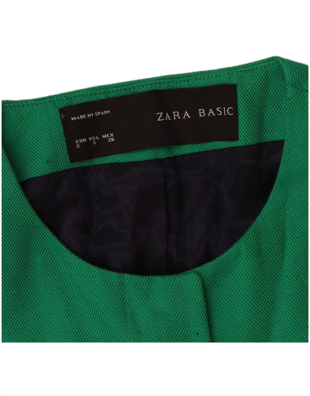 Pardesiu pentru femei Zara UK 10 mic verde bumbac