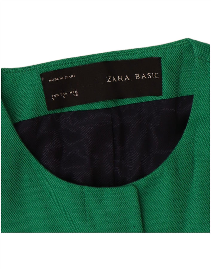 Pardesiu pentru femei Zara UK 10 mic verde bumbac