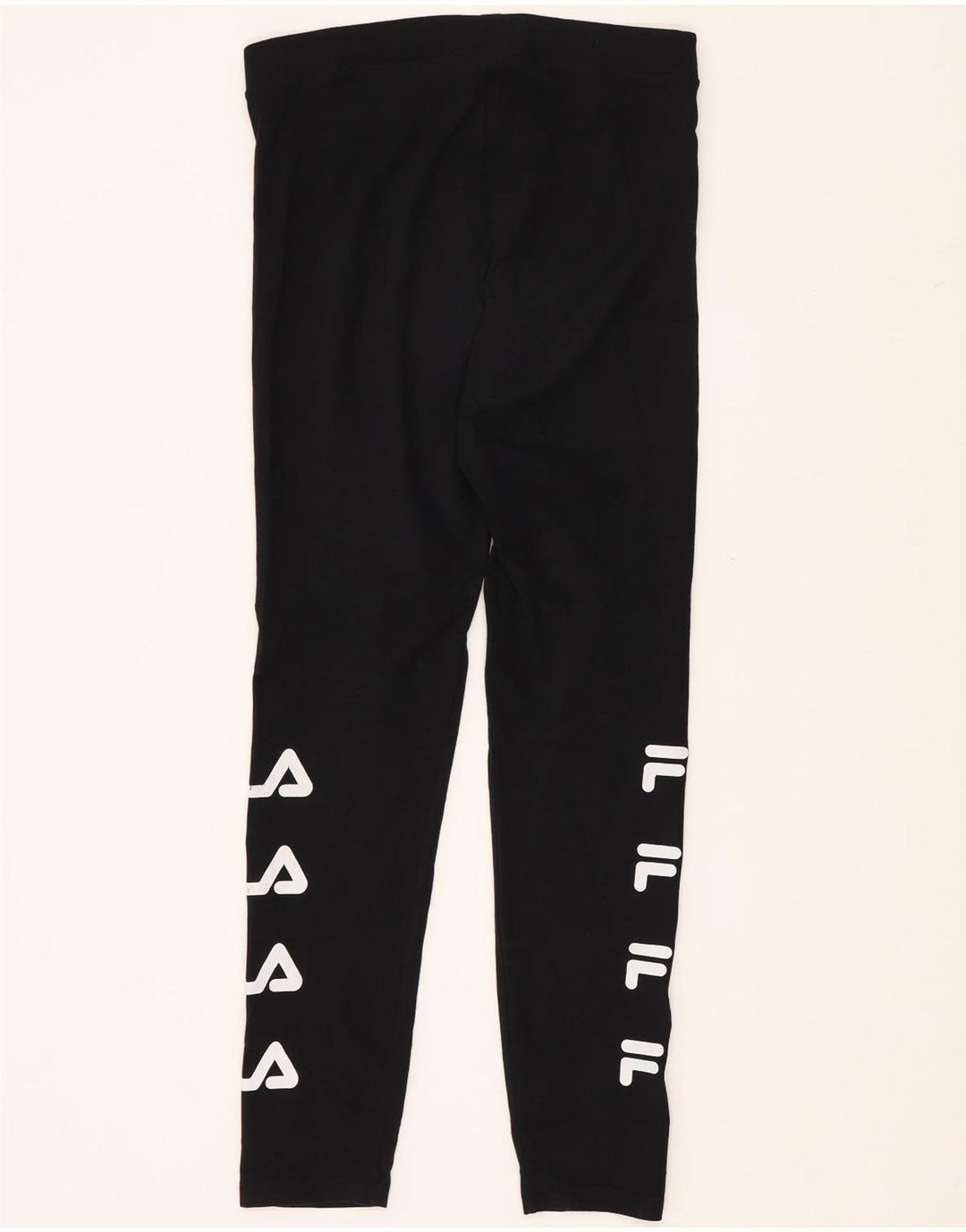 Leggings cu grafic pentru femei Fila UK 12, bumbac mediu negru