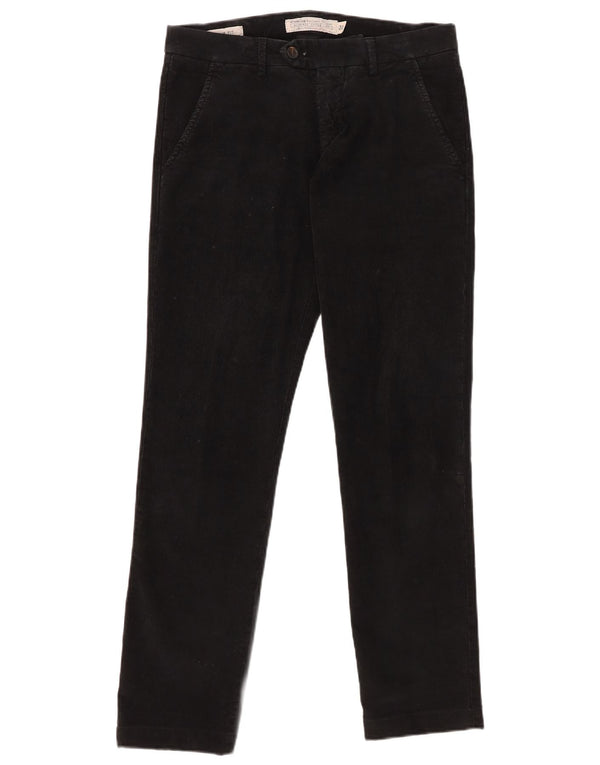 Pantaloni drepti pentru bărbați Roy Rogers din velur, L31 L30, bumbac negru