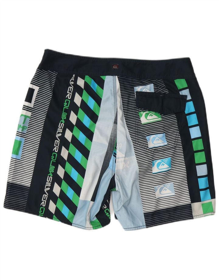 Pantaloni scurți de înot grafic Quiksilver pentru bărbați, mari, multicolori, geometrici