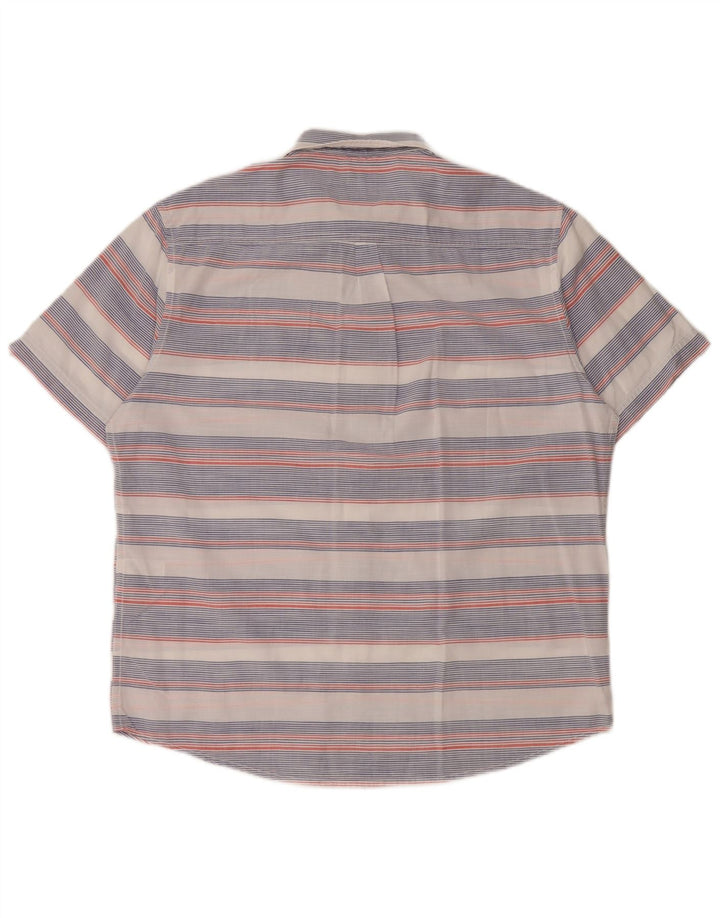 Cămașă cu mânecă scurtă pentru bărbați JAMES PRINGLE, bumbac cu dungi albe medii