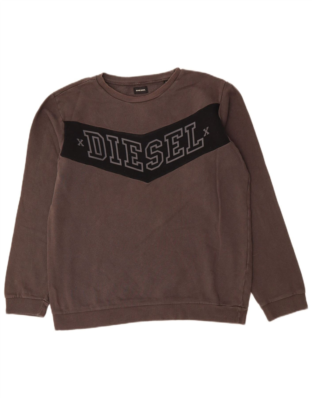 Pulover cu grafică pentru bărbați Diesel Pulover mic, gri, bloc de culoare
