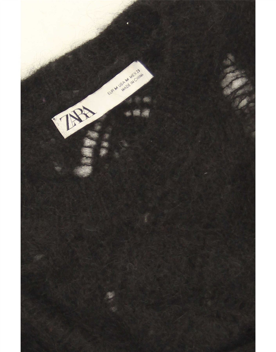 Pulover pentru damă Zara, cu gât turnut, UK 14 Medium Negru