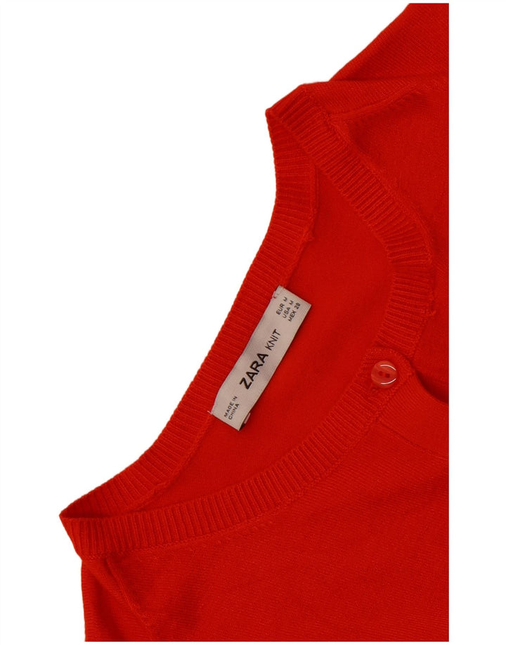 Pulover cardigan pentru femei Zara UK 14 portocaliu mediu
