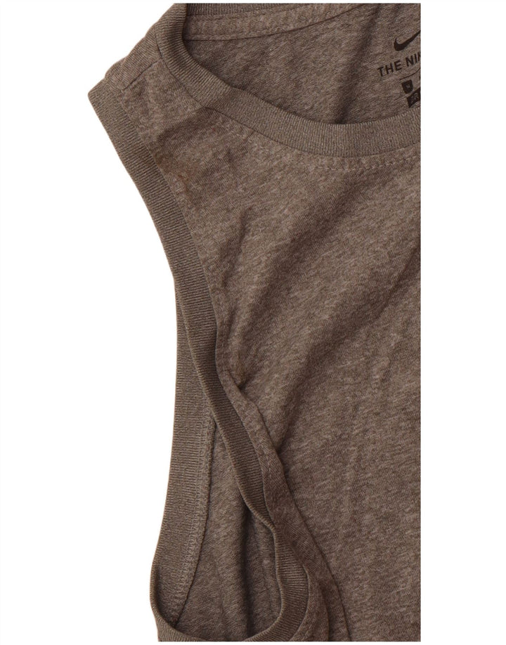 Top Vest NIKE Dri Fit pentru femei UK 12 Poliester cu pături gri mediu