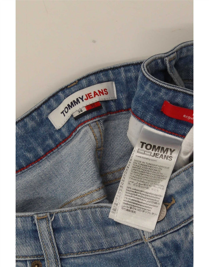 Blugi drepți obișnuiți pentru bărbați Tommy Hilfiger L34 L27 Bumbac albastru