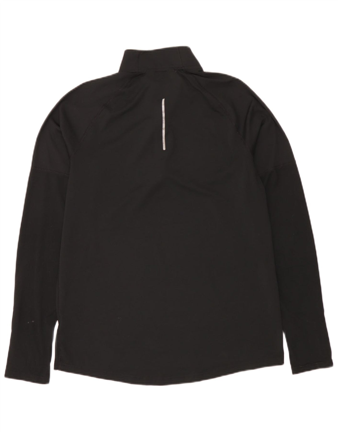 Top de trening pentru bărbați Dri Fit, cu fermoar și gât, din poliester negru mediu