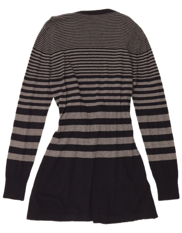 Marina Yachting Pulover cardigan cu paragate pentru femei UK 14 mare cu dungi negre