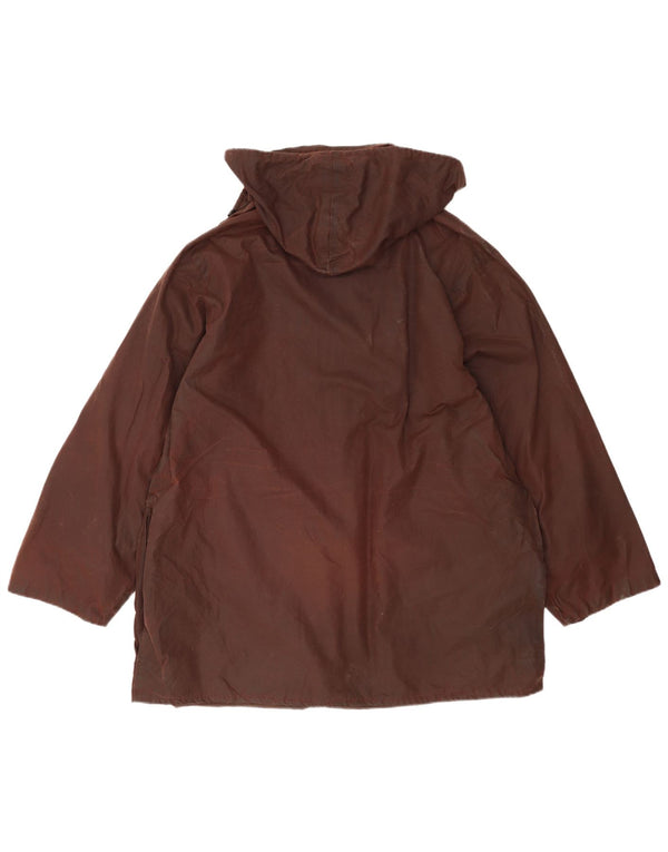 Jachetă din bumbac ceară cu glugă pentru bărbați Hamilton Country Wear UK 42 XL maro