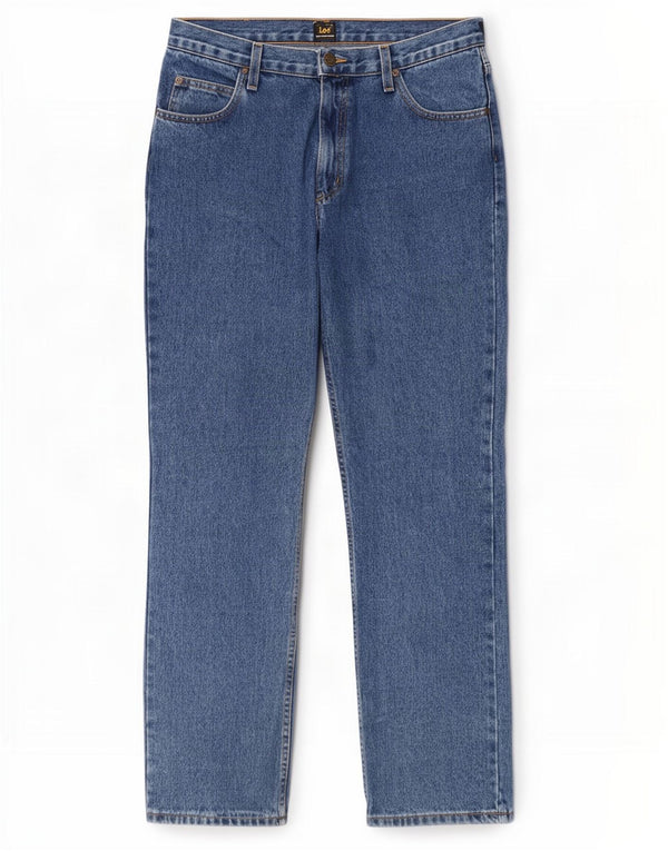 Blugi Lee Brooklyn Straight pentru bărbați W34 L32 Bumbac albastru