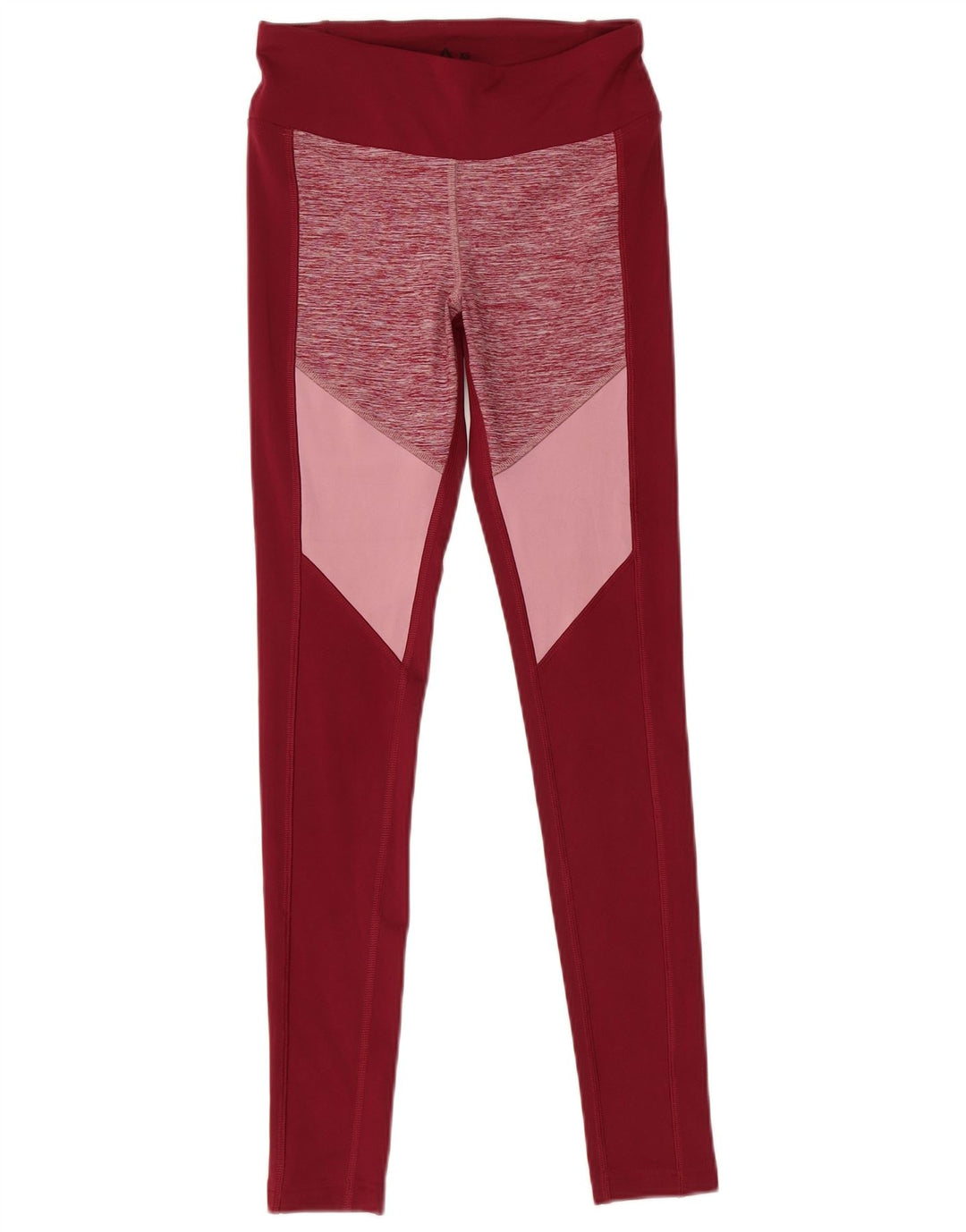 Leggings pentru femei REEBOK UK 4/6 XS Maroon Colorblock Poliester