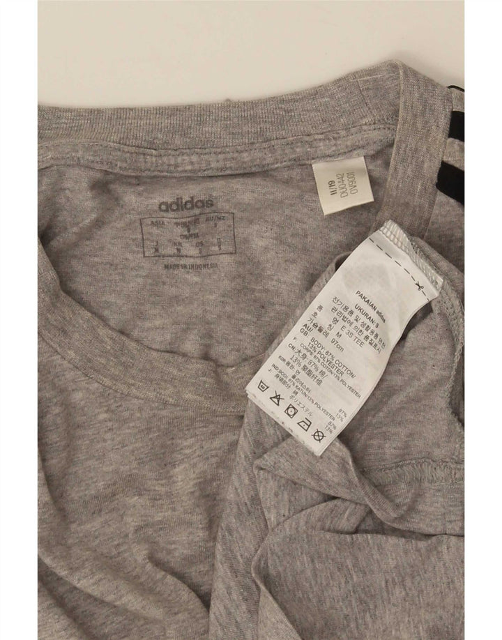 Tricou pentru bărbați Adidas Top mic, gri bumbac