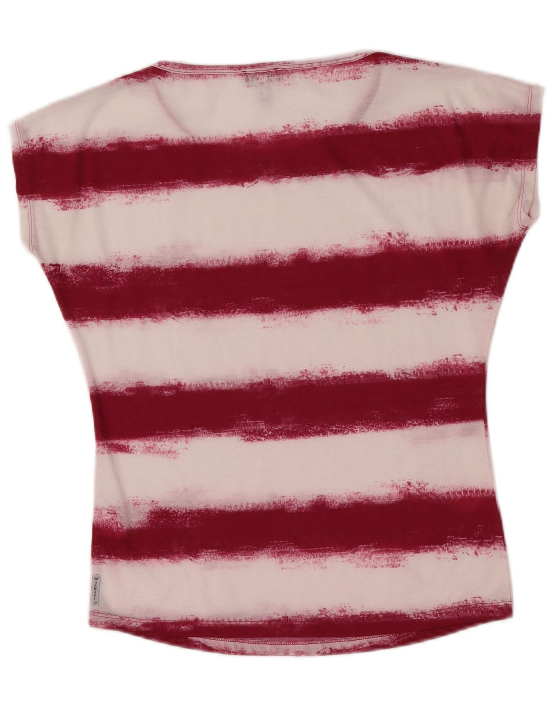 Armani Jeans Tricou pentru femei Top EU 40 Medium Burgundy Poliester cu dungi